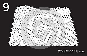 Vector modern shape technological background