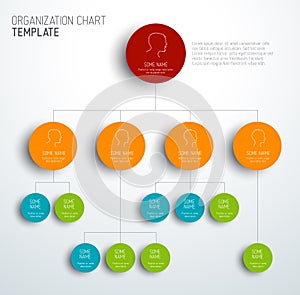 Vector modern and simple organization chart template photo