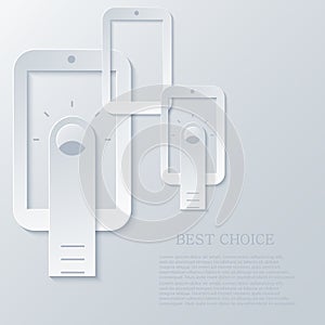 Vector modern smartphone light background