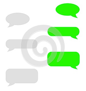 Vector modern sms or message icons. Bubble speech set