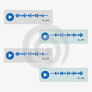 Vector modern sms or voice message icons. Bubble speech set