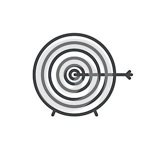 Vector modern thin line icon on white