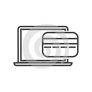 Vector modern thin line icon on white