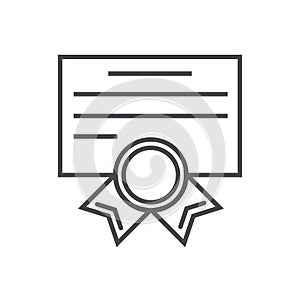 Vector modern thin line icon on white