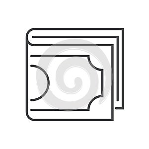 Vector modern thin line icon on white