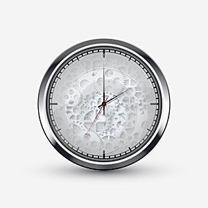 Vector modern watch icon on white background