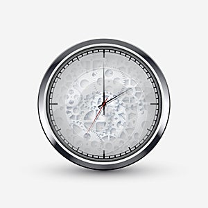 Vector modern watch icon on white background