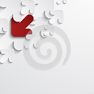 Vector modern white business abstract arrow