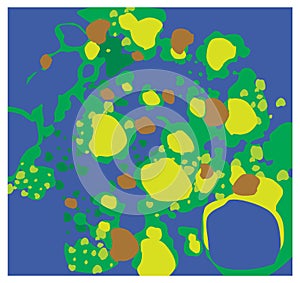 Vector molecules virus. green molecules.