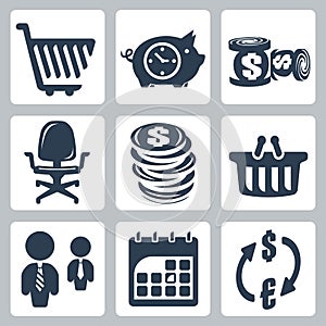 Vector money icons set