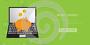 Vector money savings concept