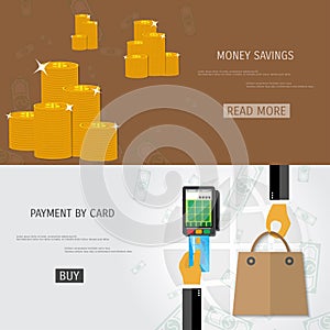 Vector money savings concept