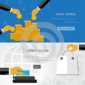 Vector money savings concept