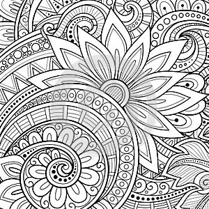 Vector Monochrome Floral Background