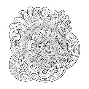 Vector Monochrome Floral Background