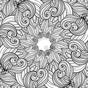 Vector Monochrome Floral Background