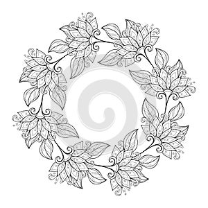 Vector Monochrome Floral Background