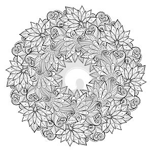 Vector Monochrome Floral Background