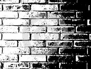 Vector monochrome grunge background. Illustration of brick wall texture. Grunge Distress Sketch Stamp Overlay Effect