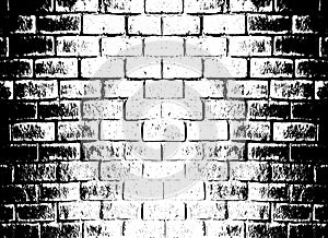 Vector monochrome grunge background. Illustration of brick wall texture. Grunge Distress Sketch Stamp Overlay Effect