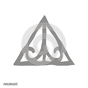 monochrome icon with Adinkra symbol Awurade photo