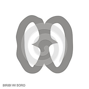 monochrome icon with Adinkra symbol Biribi Wi Soro photo