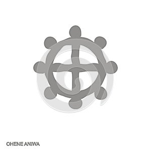 Monochrome icon with Adinkra symbol Sankofa photo