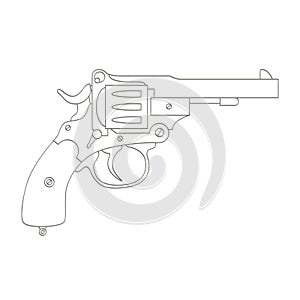 Vector monochrome icon with Revolver