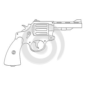 Vector monochrome icon with Revolver