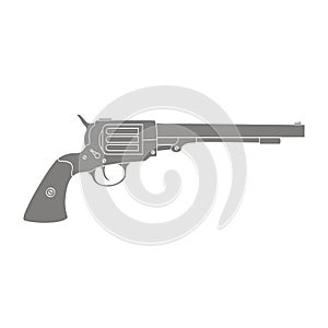 Vector monochrome icon with Revolver