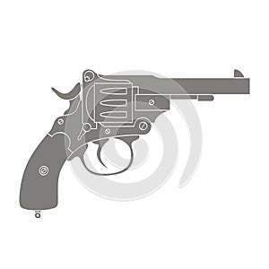 Vector monochrome icon with Revolver