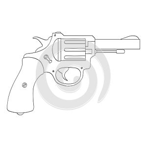Vector monochrome icon with Revolver