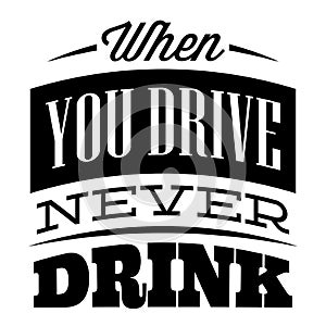 Vector monochrome illustration with quote in retro style for drivers