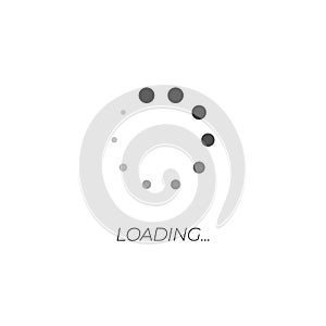 Vector Monochrome Loading Symbol, System Update, Load Process.