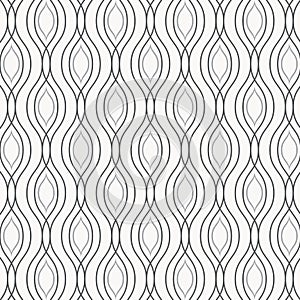 Vector monochrome pattern, abstract chain black lines on white background, subtle vertical chains. Design element for prints