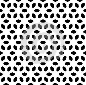 Vector monochrome seamless pattern, abstract geometric floral ornament texture