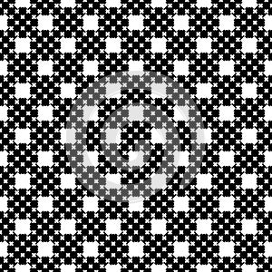 Vector monochrome seamless pattern, cross stitching