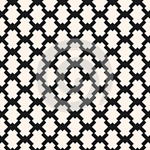 Vector monochrome seamless pattern with diamond grid, net, mesh, lattice, fence