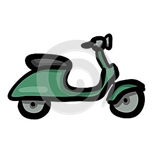 Vector Moped Doodle Icon