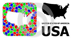 Mosaic Hole and Solid Map of USA