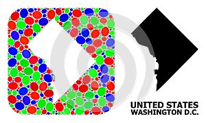 Mosaic Hole and Solid Map of Washington DC