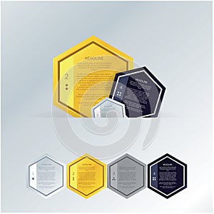 Vector mosaic template. Colorfuly polygons with space for your t photo