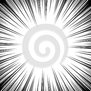 Vector motion line background. radial speed cartoon