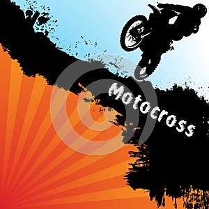 Vector motocross background photo