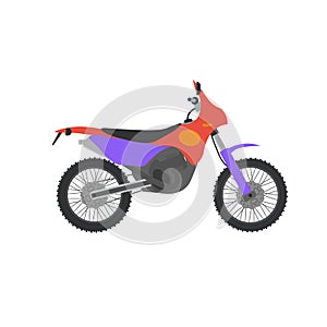Vector motocross bike illustration isolated on white background