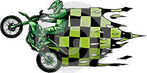 vector motocross rider ride the motocross bike