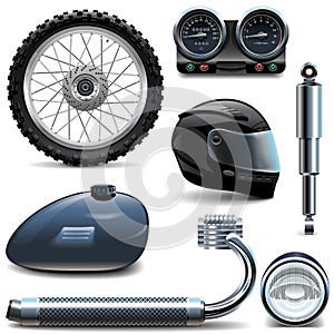 Vector Motorcycle Spares Icons