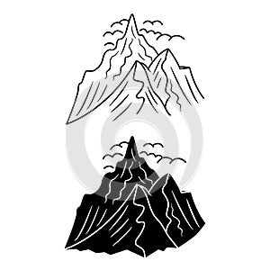 Vector Mountain Icons.