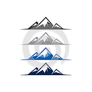 Vector mountain and outdoor adventures logo, Mountain Logo Template.