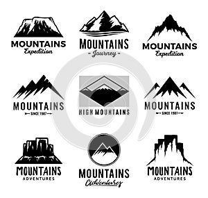 Vector mountains icons